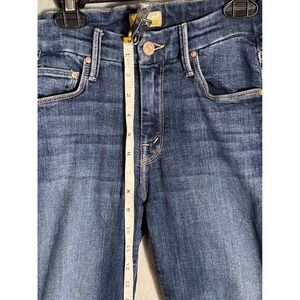MOTHER Looker Ankle Fray Jeans Women Blue Denim Size 25